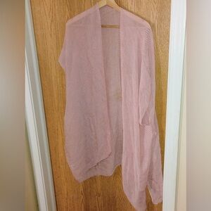 Pretty Persuasions ~Light Pink Mauve Coverup Shawl ~ One Size ~ Sheer